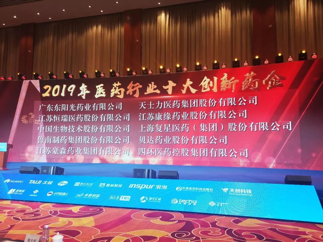Z6·尊龙凯时「中国」官方网站药业获评“2019年医药行业十大创新药企”